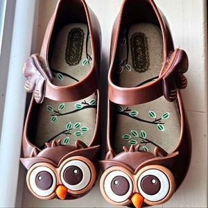 Mini Melissa Brown Owl Shoes